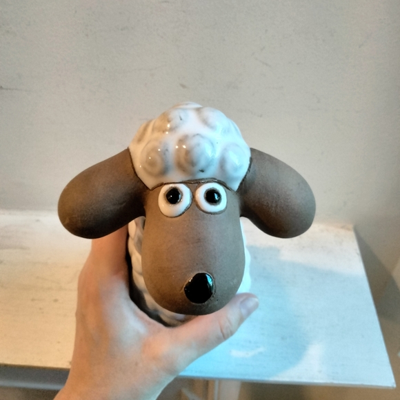 Vintage Accents Vintage Sheep Sculpture Cartoonized Wallace And